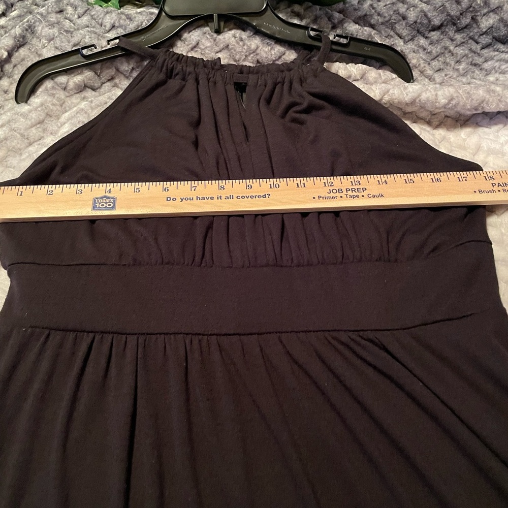 🖤 NEW DIRECTIONS BLK SLEEVELESS MAXI DRESS W STRAPS AND BUTTON CLOSURE SZ PL EUC - Picture 6 of 13